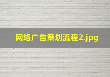 网络广告策划流程
