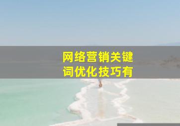 网络营销关键词优化技巧有