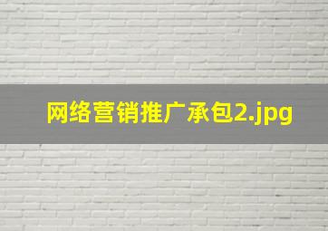 网络营销推广承包