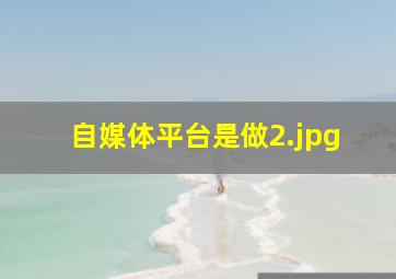 自媒体平台是做