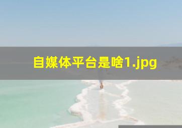 自媒体平台是啥