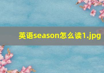 英语season怎么读
