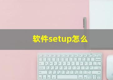 软件setup怎么