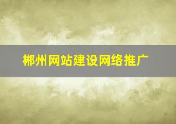 郴州网站建设网络推广