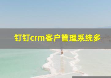 钉钉crm客户管理系统多