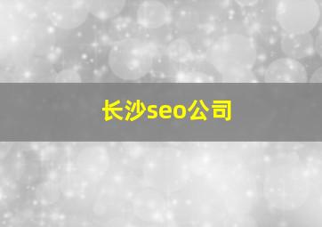 长沙seo公司