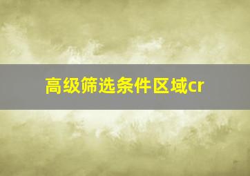 高级筛选条件区域cr