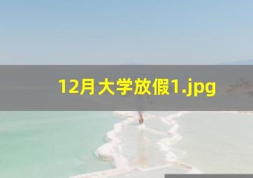 12月大学放假