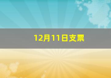 12月11日支票