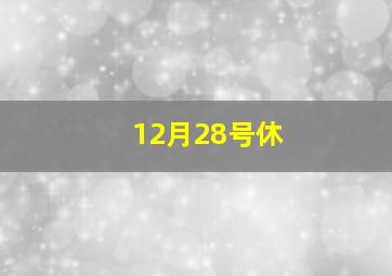 12月28号休