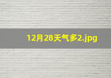 12月28天气多