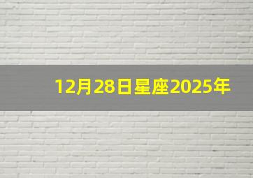 12月28日星座2025年