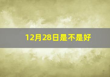 12月28日是不是好