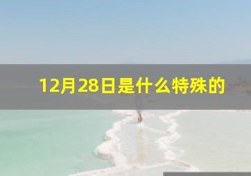 12月28日是什么特殊的