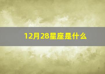 12月28星座是什么