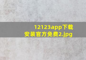 12123app下载安装官方免费