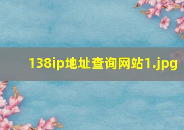 138ip地址查询网站