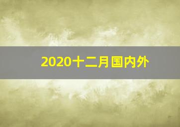2020十二月国内外