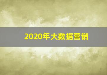 2020年大数据营销