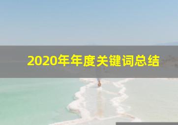 2020年年度关键词总结