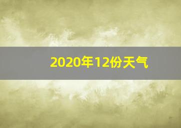 2020年12份天气