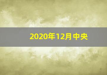 2020年12月中央