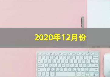 2020年12月份