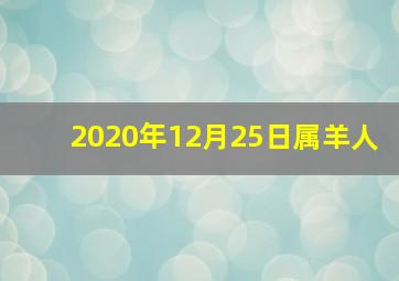2020年12月25日属羊人