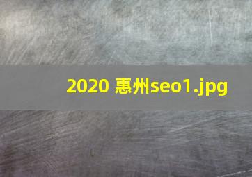 2020 惠州seo