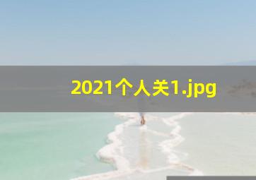2021个人关