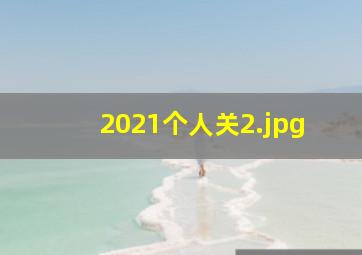 2021个人关
