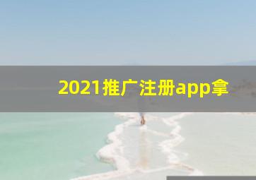 2021推广注册app拿