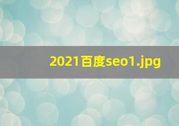 2021百度seo