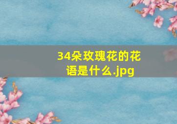 34朵玫瑰花的花语是什么