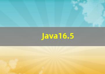 Java16.5