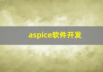 aspice软件开发