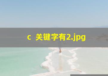 c  关键字有