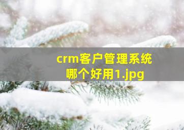 crm客户管理系统哪个好用