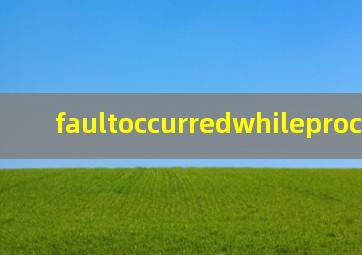 faultoccurredwhileprocessing