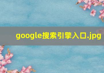 google搜索引擎入口