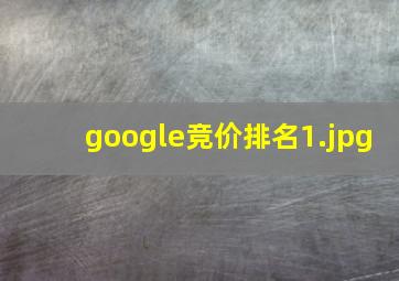 google竞价排名