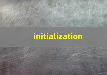 initialization 