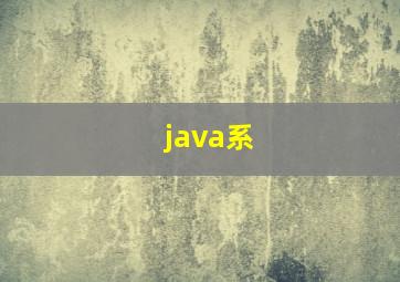 java系