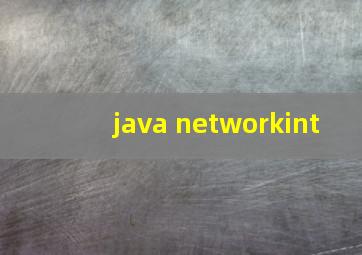 java networkint
