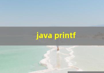 java printf 