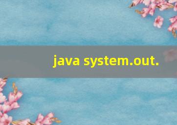 java system.out.