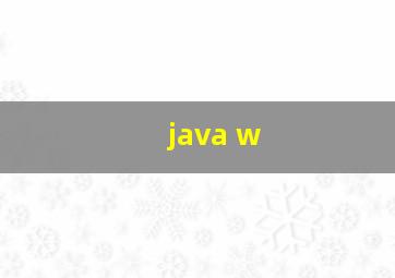 java w