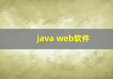 java web软件