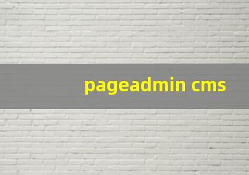 pageadmin cms