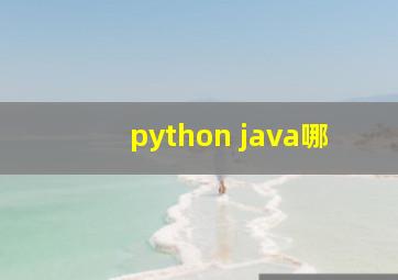 python java哪